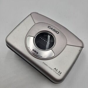 Vintage CASIO Stereo Cassette Player Walkman AS-33 Tested Works Great Clean